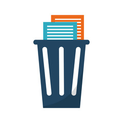 trash and document pages icon