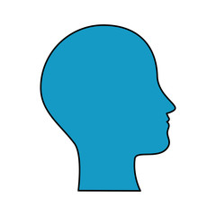 human profile isolated icon vector illustration design