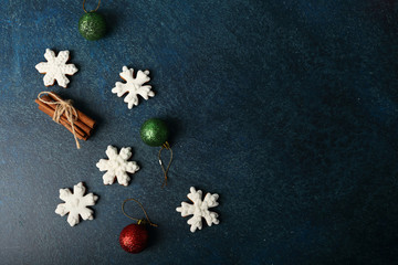 Dark blue christmas background