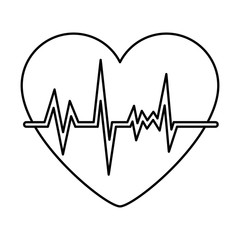 heart with pulse icon vector illustration design