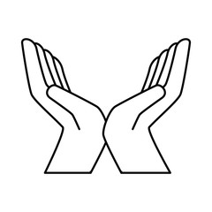 hands protection isolated icon vector illustration design