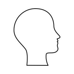 human profile isolated icon vector illustration design