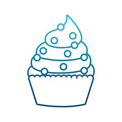 Cupcake delicious dessert icon vector illustration graphic design