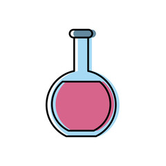 Chemistry flask lab icon vector illustration graphic design