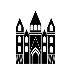 Fototapeta premium church cathedral icon image vector illustration design black and white