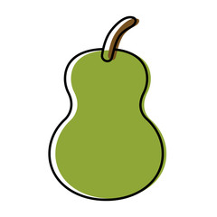 Pear delicious fruit icon vector illustration graphic design