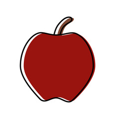 apple delicious fruit icon vector illustration graphic design