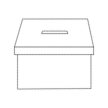 recommend clip art: voting box vote icon image vector illustration design  black dotted line