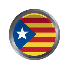 catalunya flag icon image vector illustration design 