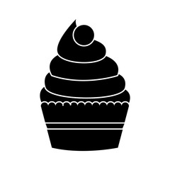 Cupcake delicious dessert icon vector illustration graphic design