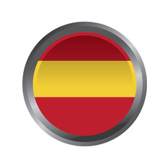 spain flag button icon image vector illustration design 