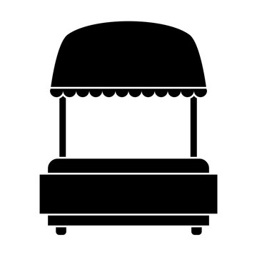 Empty Market Stall Icon Vector Illustration Graphic Design