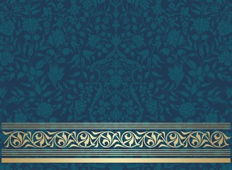 wedding card design, paisley floral pattern , India