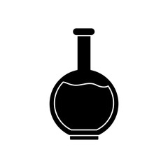 Chemistry flask lab icon vector illustration graphic design