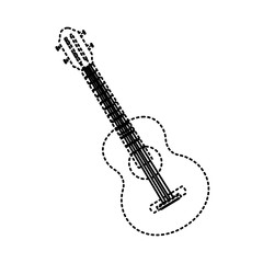 Acoustic guitar music instrument icon vector illustration graphic design