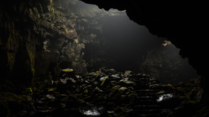 Raufarhólshellir lava tube, South Iceland