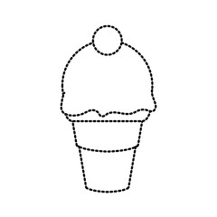 Ice cream cone icon vector illustration graphic design