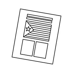 catalunya flag independence vote icon image vector illustration design 