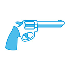 Classic handgun weapon icon vector illustration graphic design