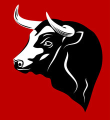 Portrait of a bull