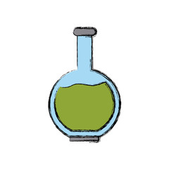 Chemistry flask lab icon vector illustration graphic design