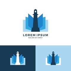 lighthouse book logo vector icon download