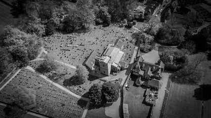 English Church Drone Photo