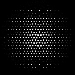 Halftone effect with stars.