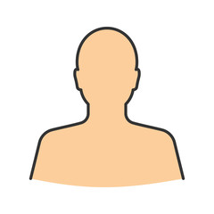 Man's silhouette color icon