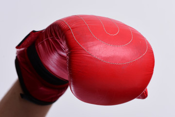 Leather box equipment on white background
