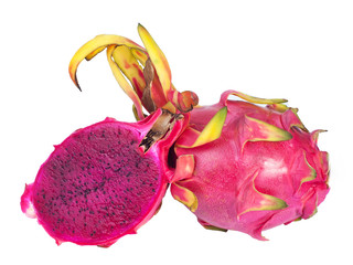 Dragon fruit isolated on white background