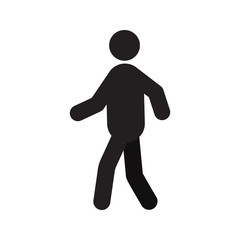 Walking man silhouette icon