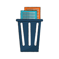 trash and document pages icon