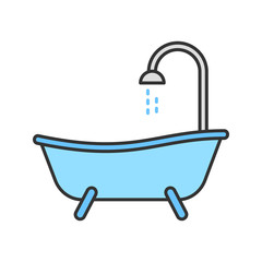 Bathtub color icon