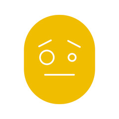 Confused smile glyph color icon