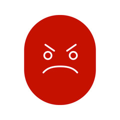 Angry smile glyph color icon