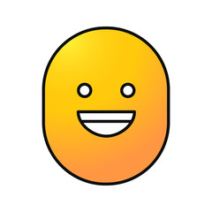 Laughing smile color icon