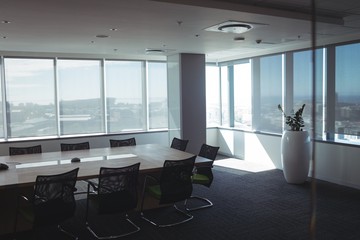 Interior of empty meeting room