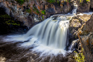Soft Flowing Waterfall in Northern Ontario, Canada