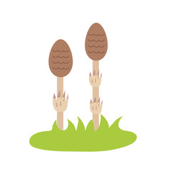 春　つくし　イラスト
