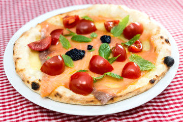 tasty pizza on a the table