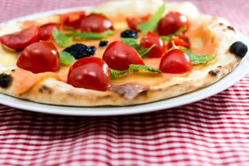tasty pizza on a the table