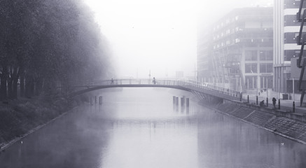 Foggy morning in the city - Strasbourg