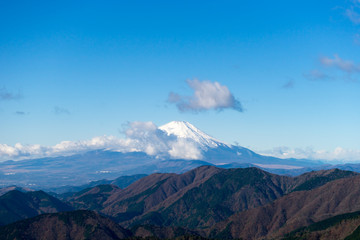 雪化粧の富士山