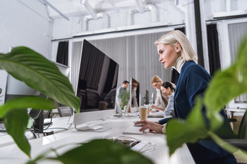 businesswoman working on computer
