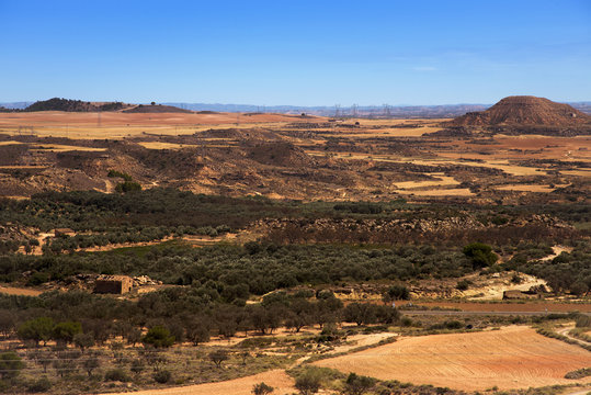 rural landscape in Caspe, Spain