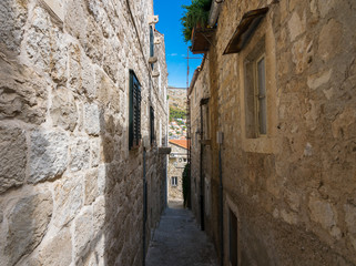Walking through the narrow streets of Dubrovnik, Dalmatia, Croatia, Adriatic Sea, Europe