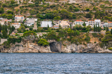 Fototapeta premium Aerial view of the medieval city of Dubrovnik, Dalmatia, Croatia, Adriatic Sea, Europe
