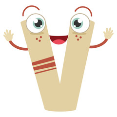 Illustrated Letter V