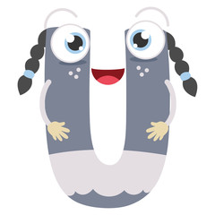 Illustrated Letter U